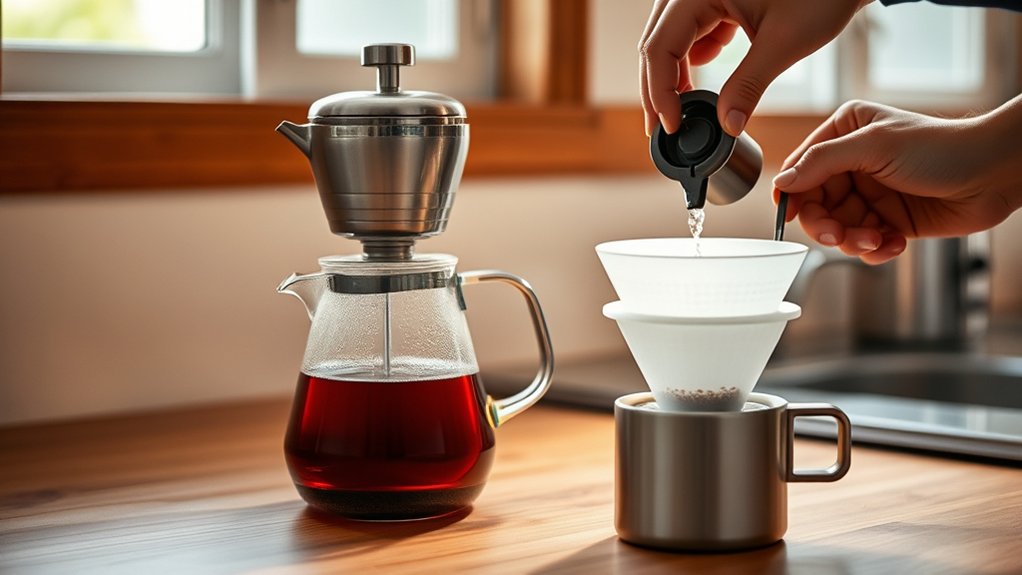 automatic brewing with filters