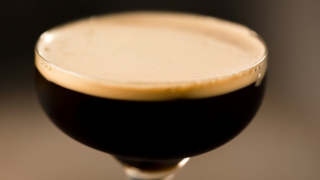 creamy espresso foam formation
