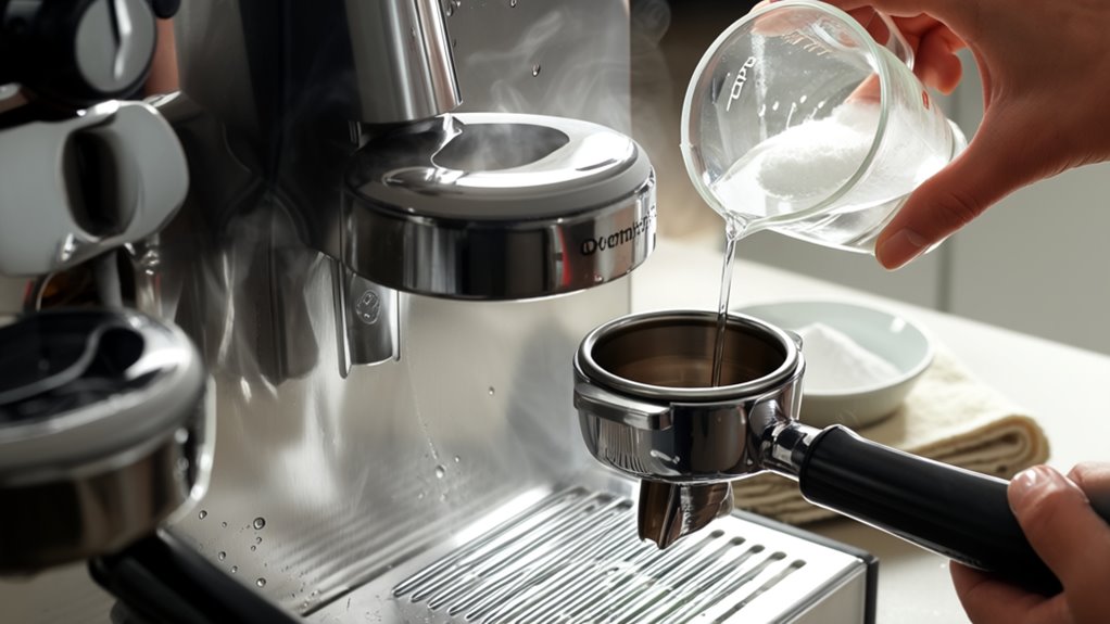 descaling espresso machine process
