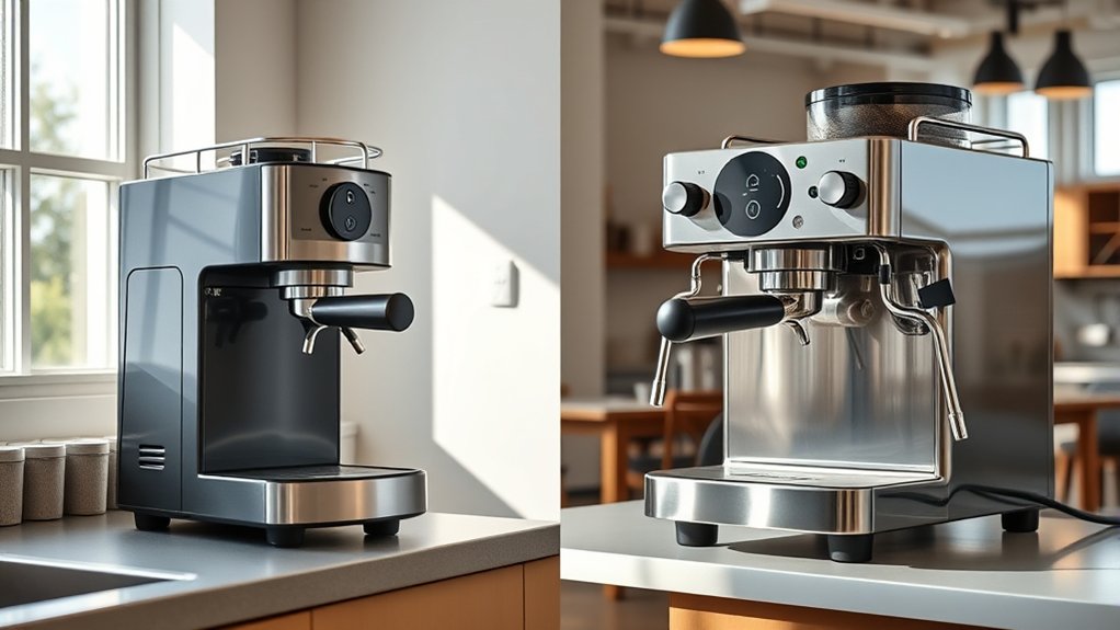 espresso machine size requirements