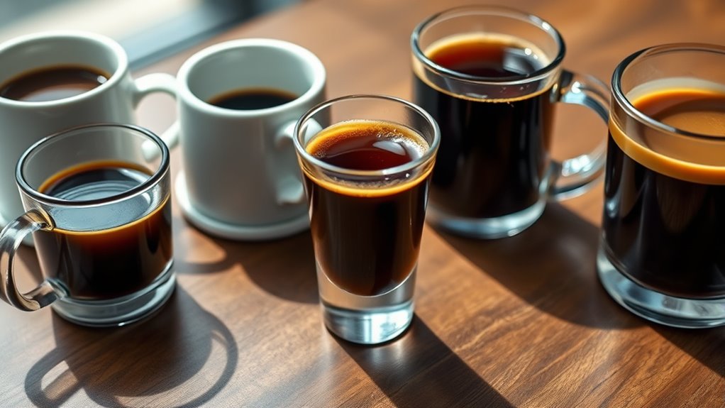 espresso size determines caffeine