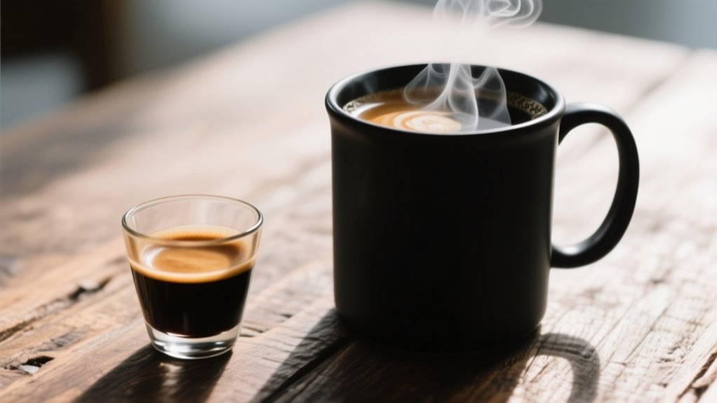 espresso versus coffee caffeine