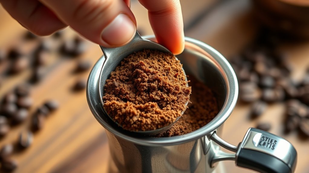 evenly filled medium fine grind