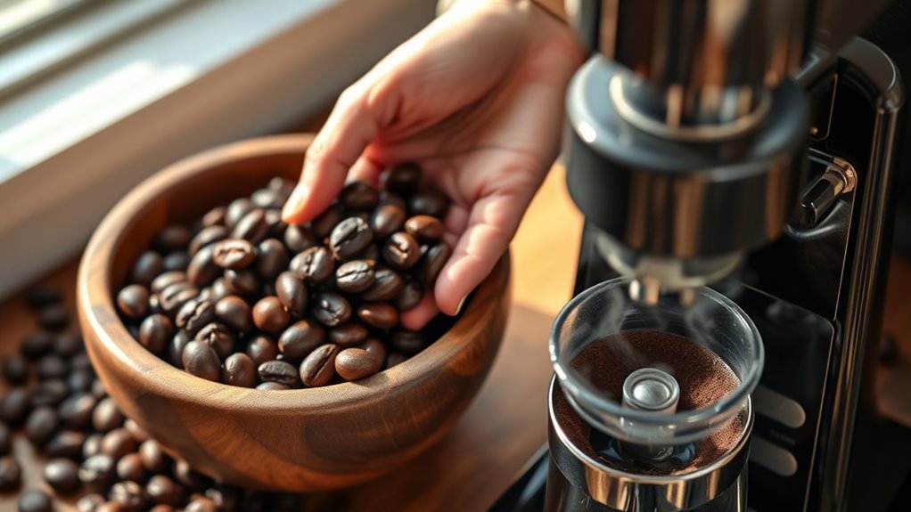 freshly ground precise espresso