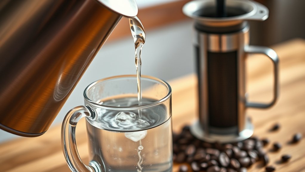 heat water to optimal temperature