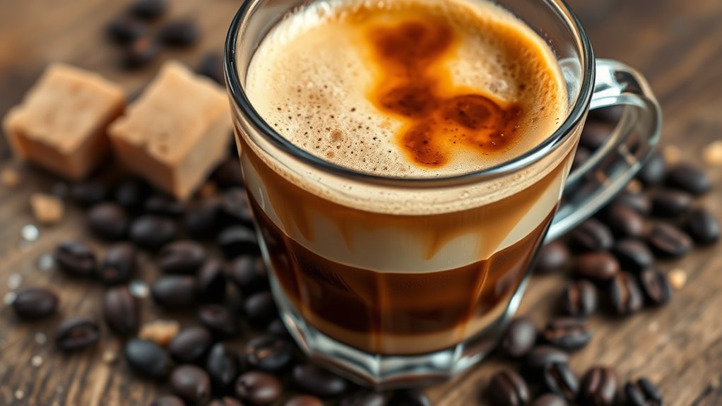 shaken caramel espresso froth