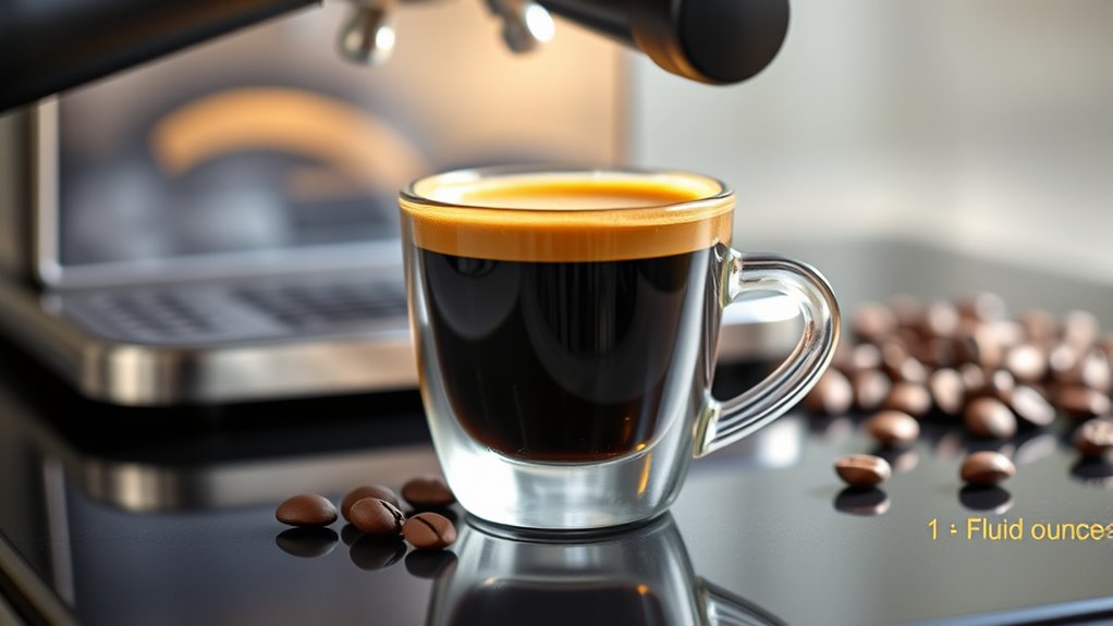 standard espresso shot size