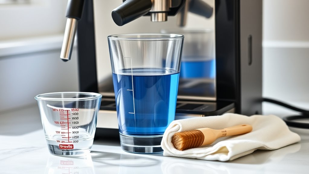 use approved descaling solutions