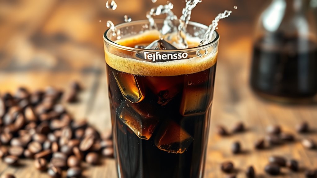 vigorously shaken frothy espresso