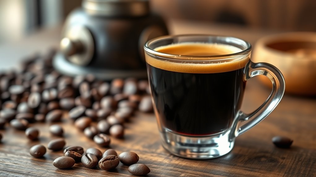 average caffeine in espresso