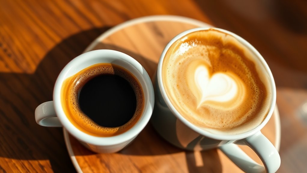 bold espresso creamy cappuccino