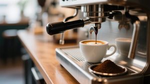 brew espresso with steps