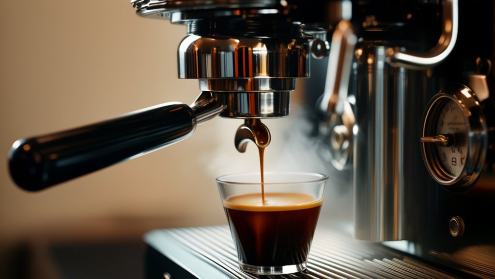 brewing espresso with pressure