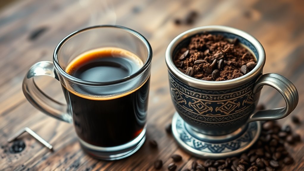 caffeine size grounds strength