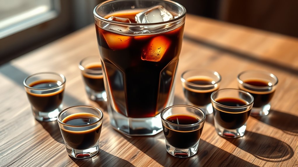 caffeine varies with shots