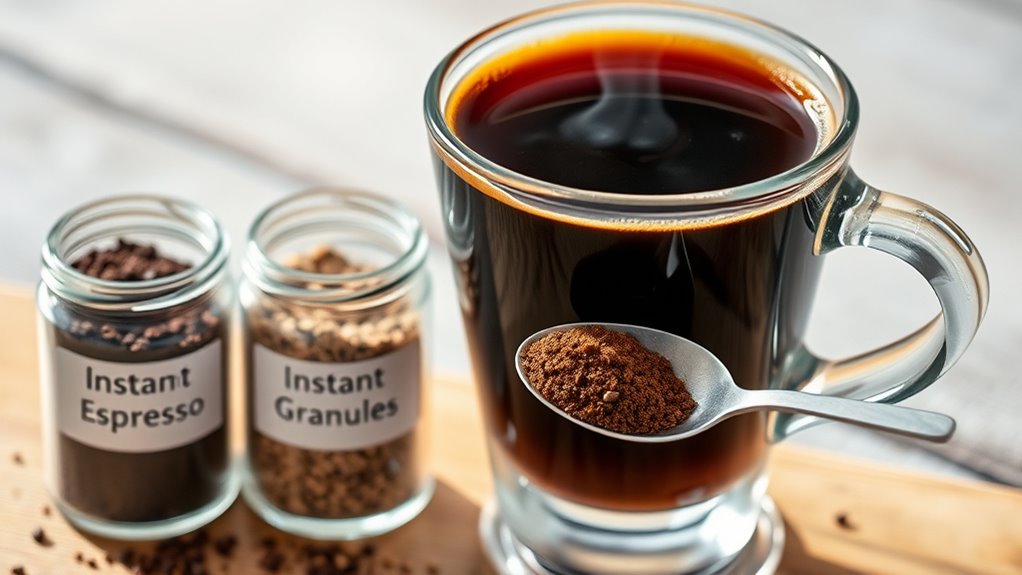 concentrated quick dissolving espresso