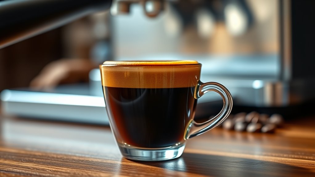 concentrated thick espresso shot