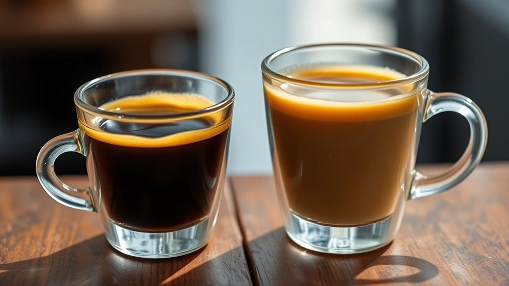 concentration versus total caffeine