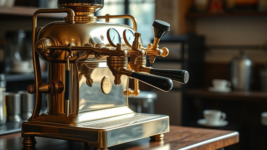 early steam coffee machine