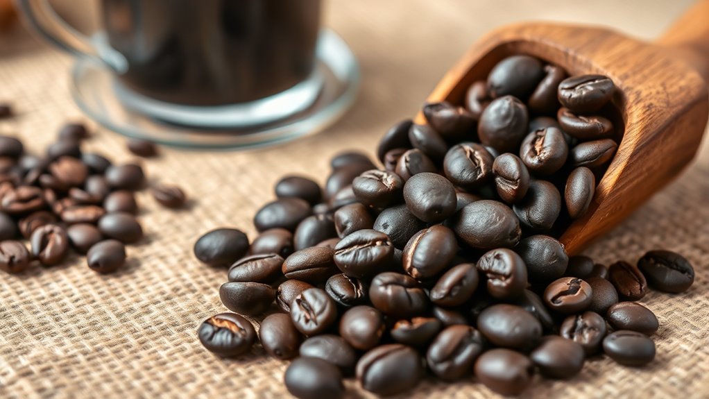 eating roasted espresso beans