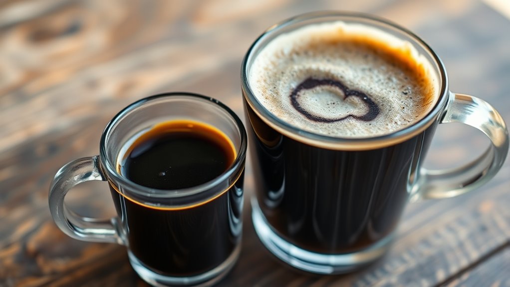 espresso s higher concentration