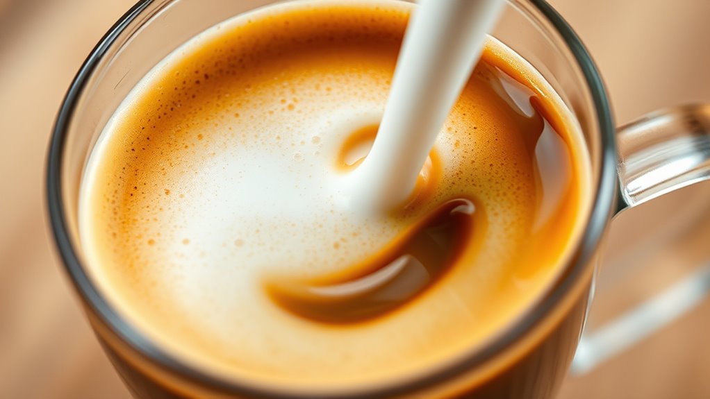 fresh cold milk frothing technique