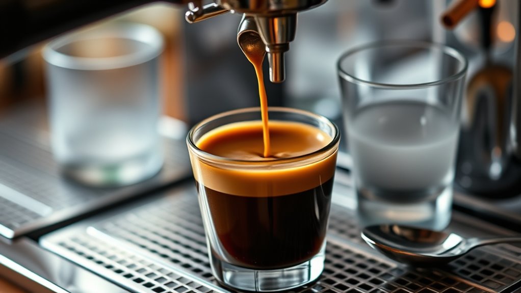 freshly brewed chilled espresso