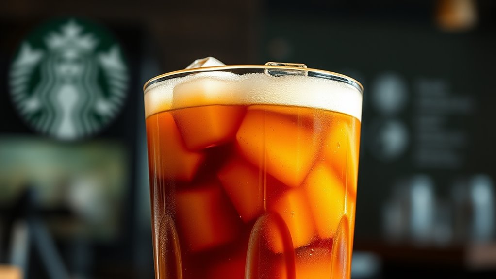 frothy flavored iced espresso