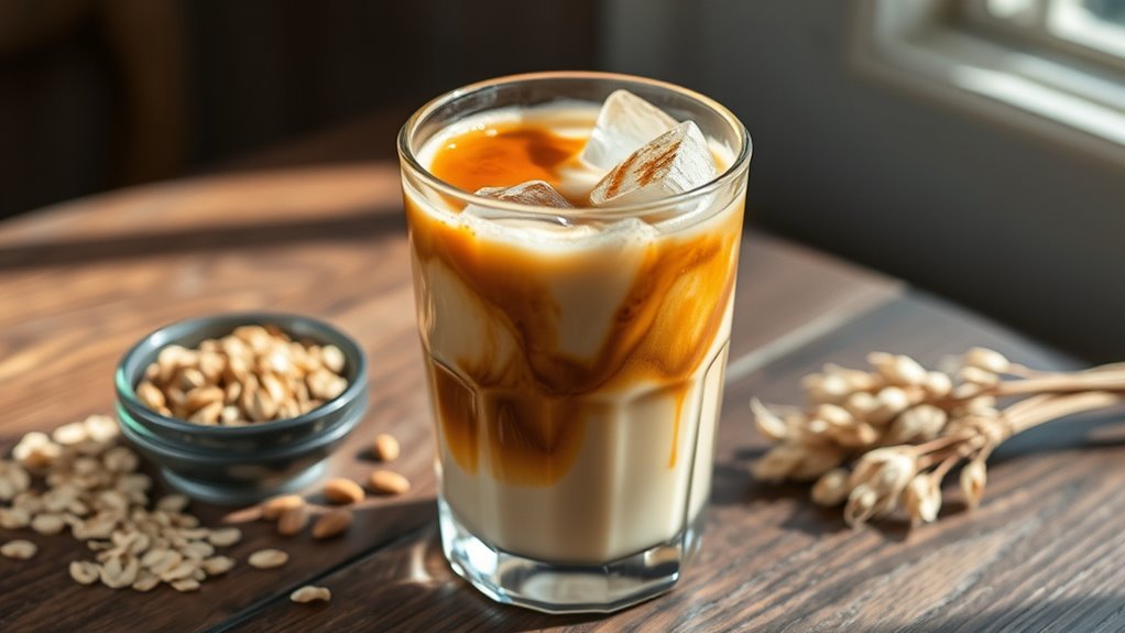 homemade frothy espresso drink