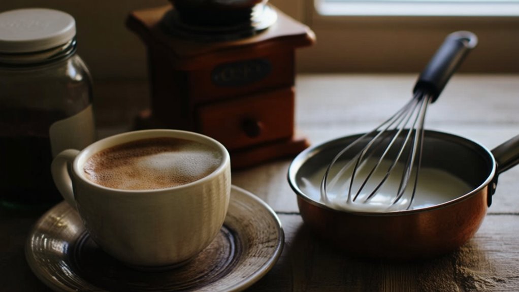 homemade latte without machine