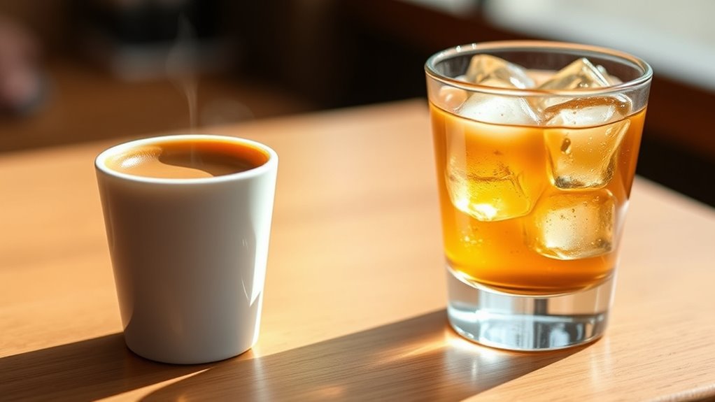 hot or iced espresso