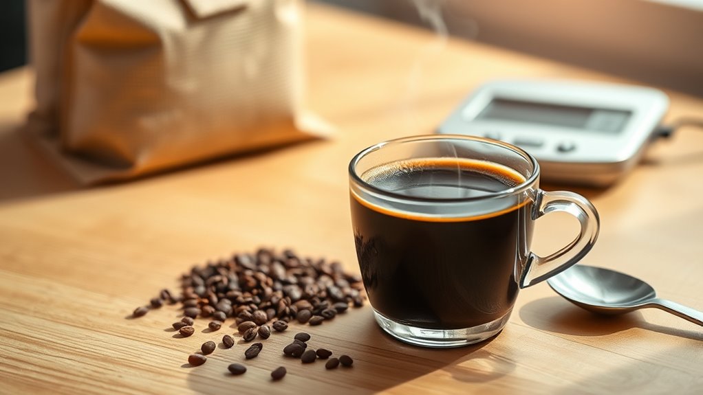 instant espresso caffeine range