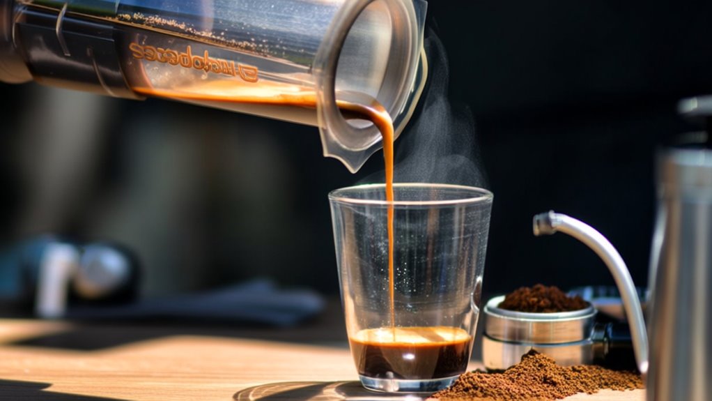 making espresso with aeropress