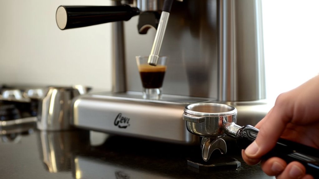 operating the espresso machine