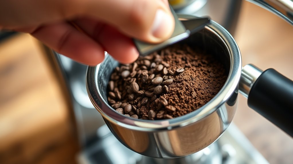 perfectly ground coffee beans