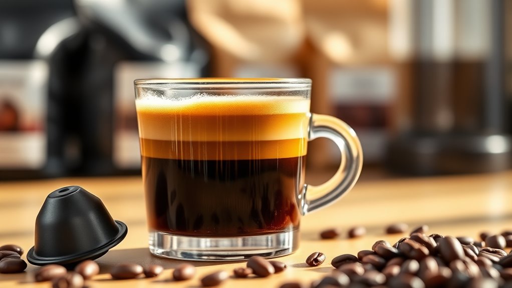pod size and blend caffeine