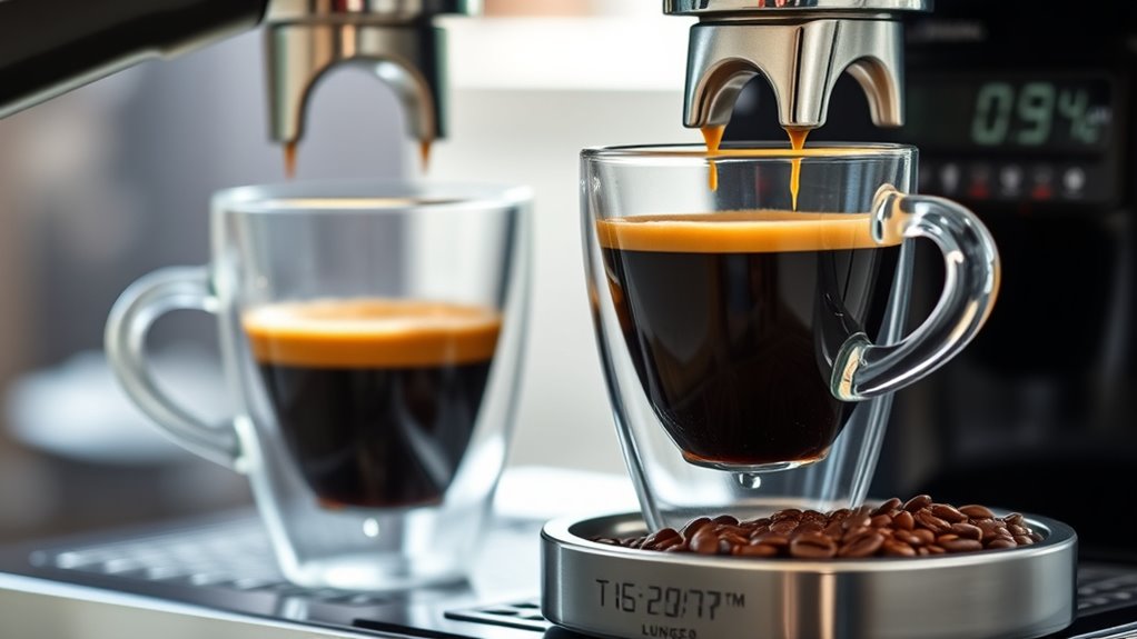proper lungo espresso extraction