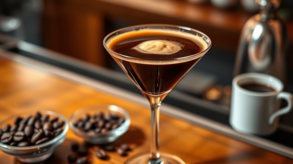 simpler frothy coffee cocktail