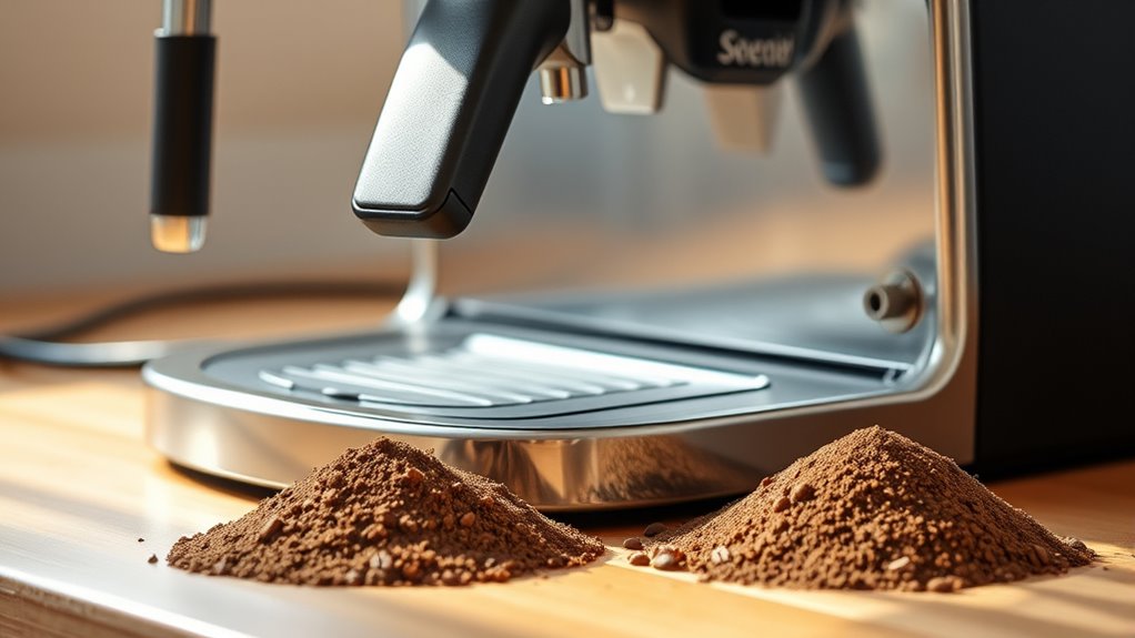 use fine coffee grounds