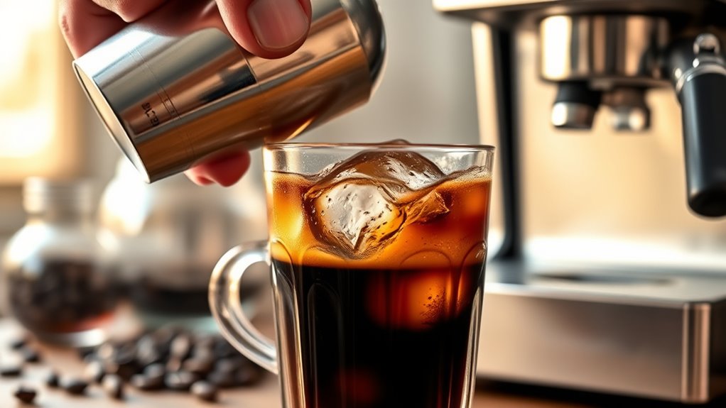 vigorously shaken frothy espresso