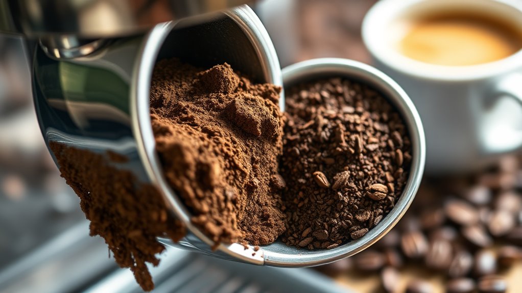 fine grounds for espresso