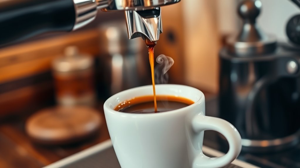 tightly packed coffee extraction